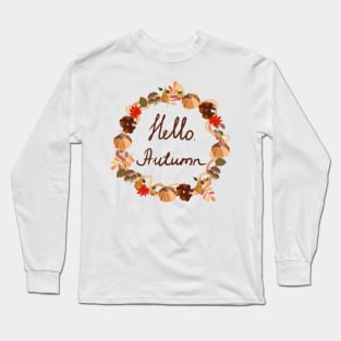 Hello autumn design fall Long Sleeve T-Shirt